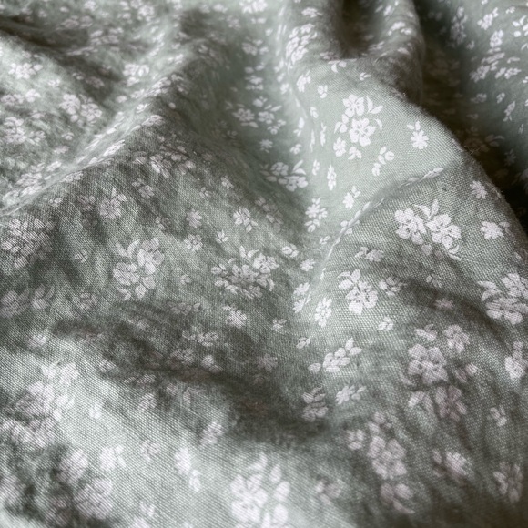 Lalibela Not Perfect Linen Floral Dress Light Green Medium - Picture 4 of 13